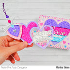 Pretty Pink Posh Double Heart Shaker Dies valentine