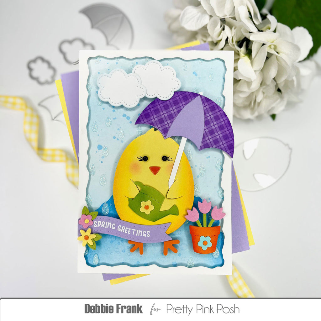 Pretty Pink Posh Easter Banner Greetings Clear Stamps spring greetings