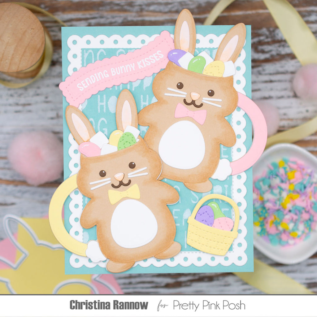 Pretty Pink Posh Easter Bunny Mugs Dies easter basket