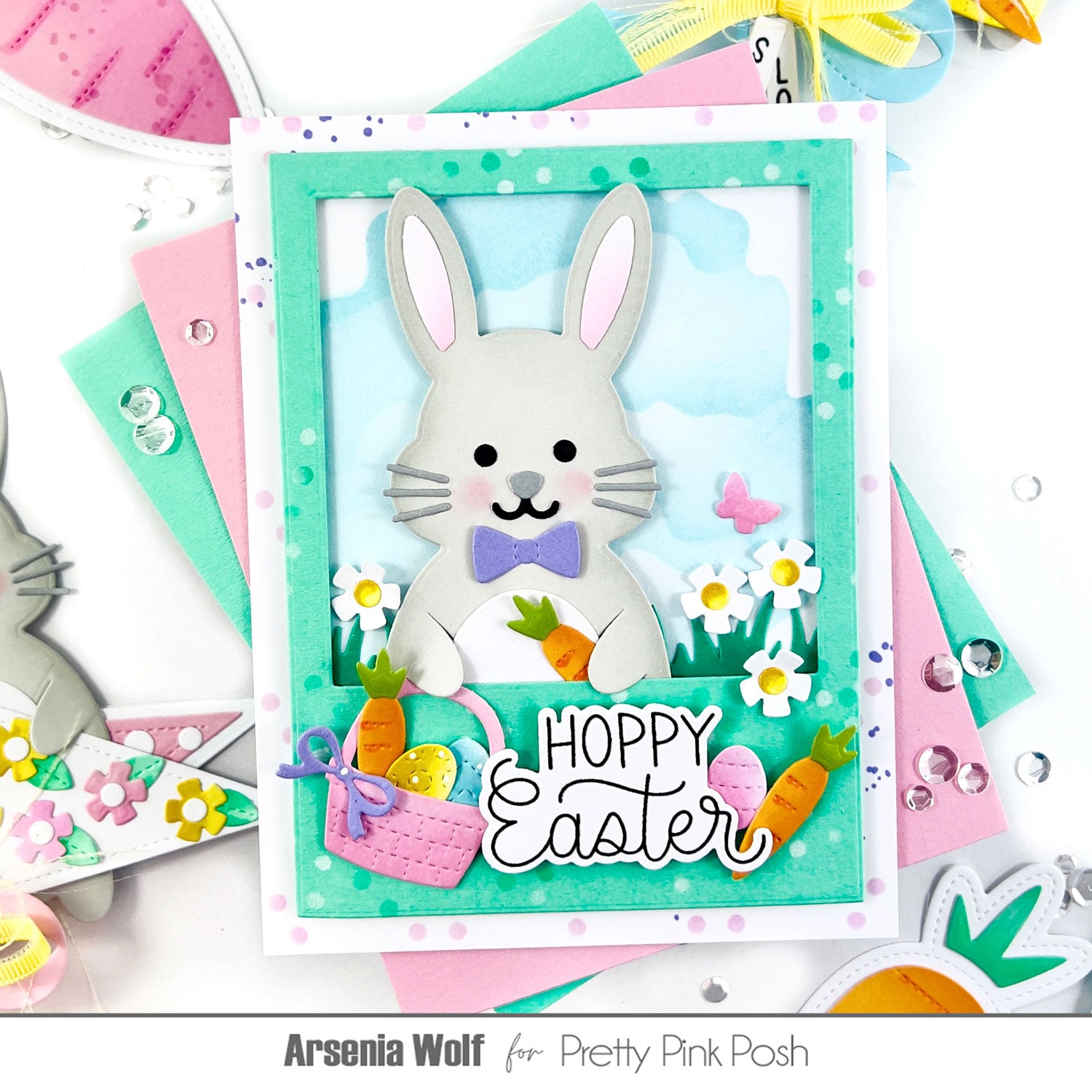 Pretty Pink Posh Easter Holder Additions Dies bunny