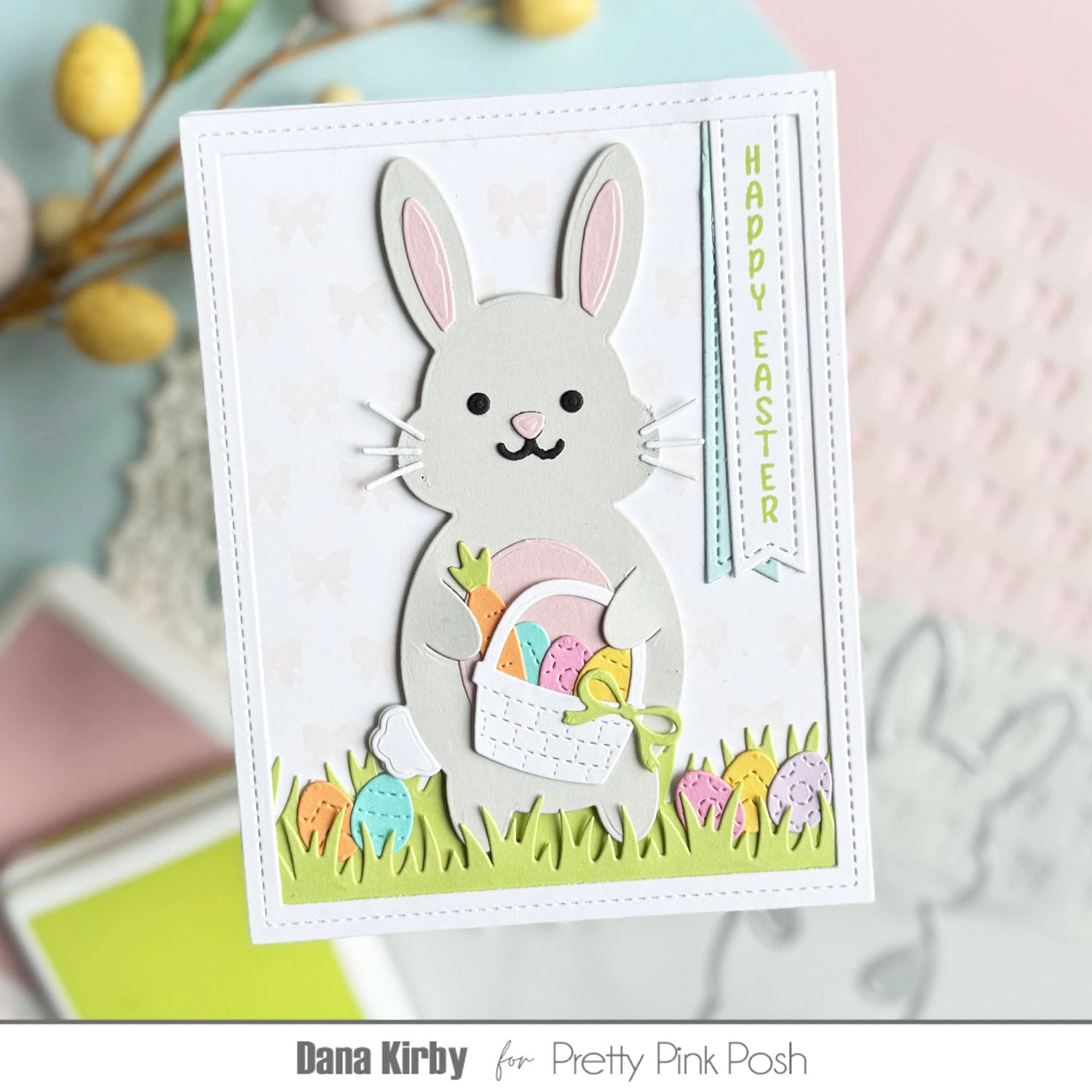 Pretty Pink Posh Easter Holder Additions Dies cute basket