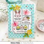 Pretty Pink Posh Easter Tags Dies yellow flowers