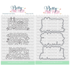 Pretty Pink Posh Easter Word Scenes Clear Stamp and Die Set
