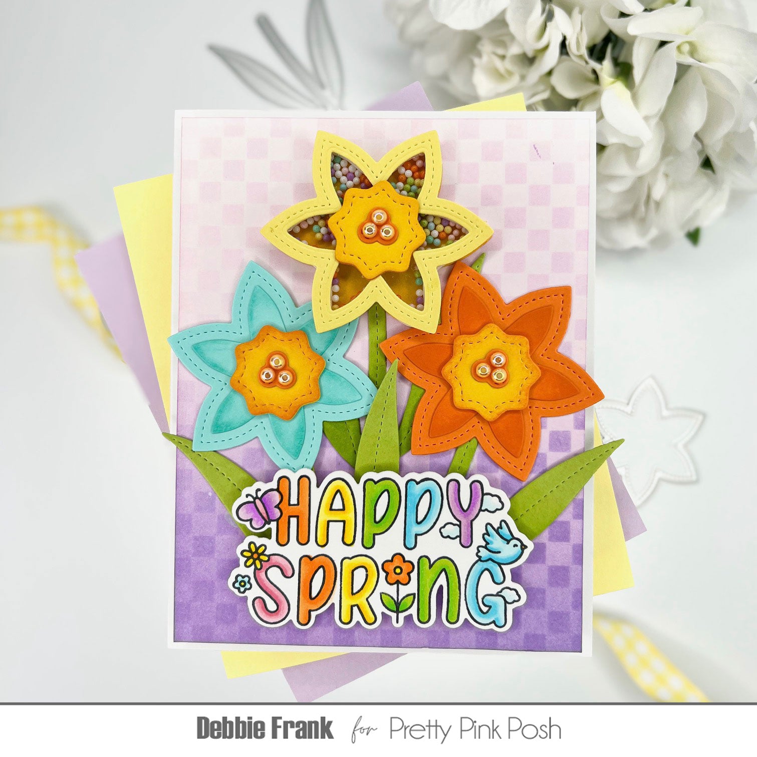 Pretty Pink Posh Easter Word Scenes Clear Stamps daffodils | color-code:ALT01
