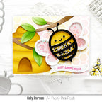 Pretty Pink Posh Everyday Banner Greetings Clear Stamps shaker card
