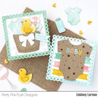 Pretty Pink Posh Eyelet Squares Dies baby