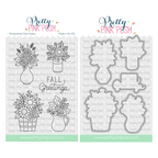 Pretty Pink Posh Fall Bouquets Clear Stamp and Die Set