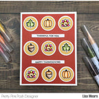 Pretty Pink Posh Fall Icons Clear Stamp and Die Set acorns
