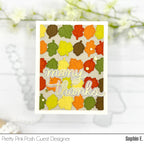 Pretty Pink Posh Fall Leaves Border Die autumn colors