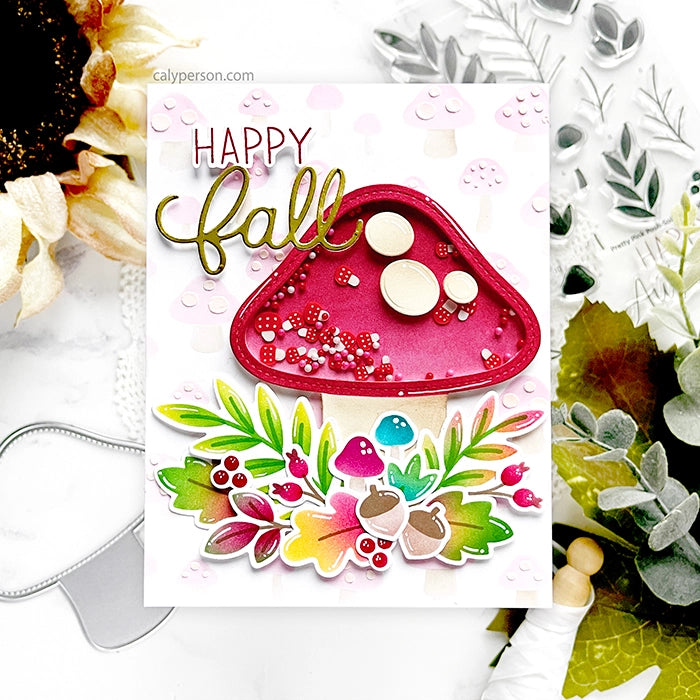 Pretty Pink Posh Fall Mushroom Clay Confetti happy fall | color-code:ALT01