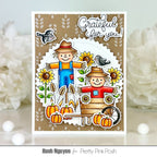 Pretty Pink Posh Fall Scarecrows Clear Stamps friends