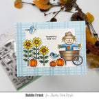 Pretty Pink Posh Fall Scarecrows Clear Stamps sunflower