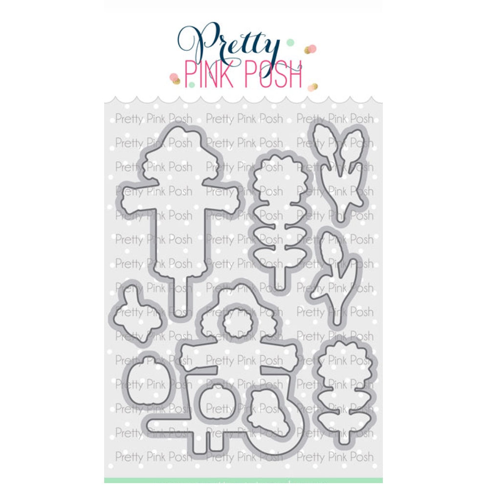 Pretty Pink Posh Fall Scarecrows Coordinating Dies