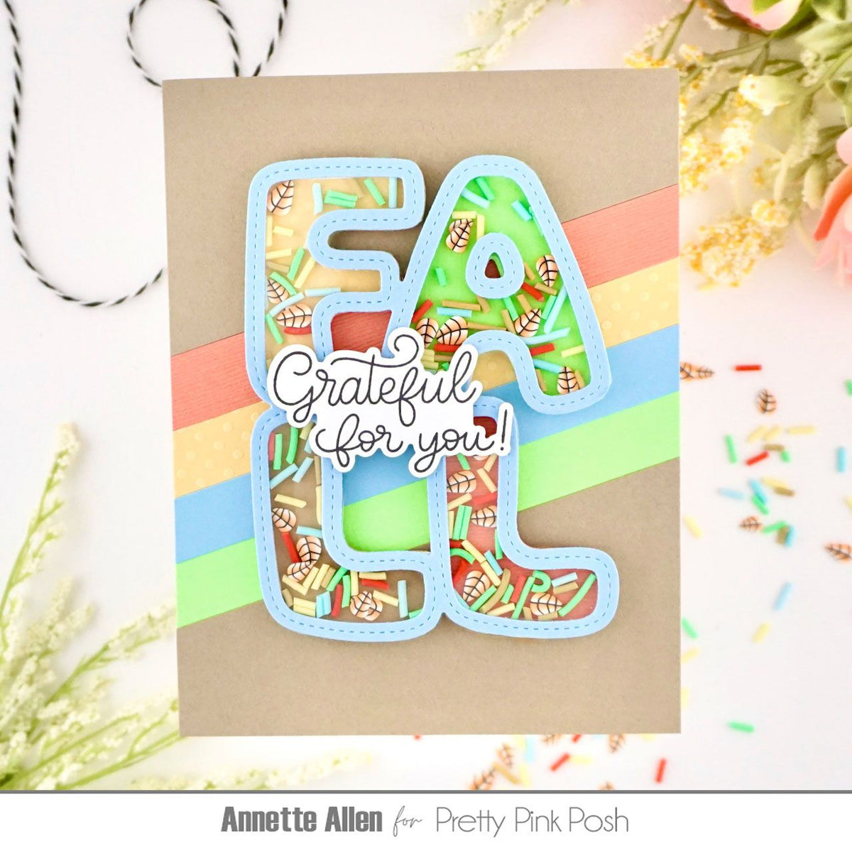 Pretty Pink Posh Fall Word Shaker Dies shake