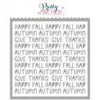 Pretty Pink Posh Fall Words Stencil