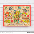 Pretty Pink Posh Fall Words Stencil birds