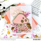 Pretty Pink Posh Fall Words Stencil mushroom