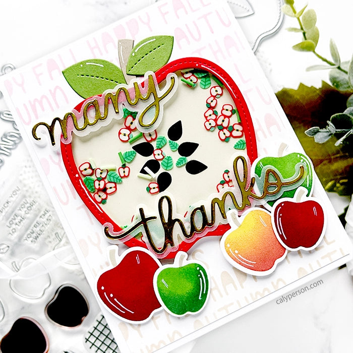 Pretty Pink Posh Fall Words Stencil thanks | color-code:ALT01