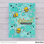 Pretty Pink Posh Fancy Lattice Stencil bees