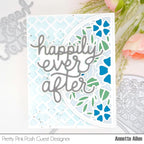 Pretty Pink Posh Fancy Lattice Stencil flowers