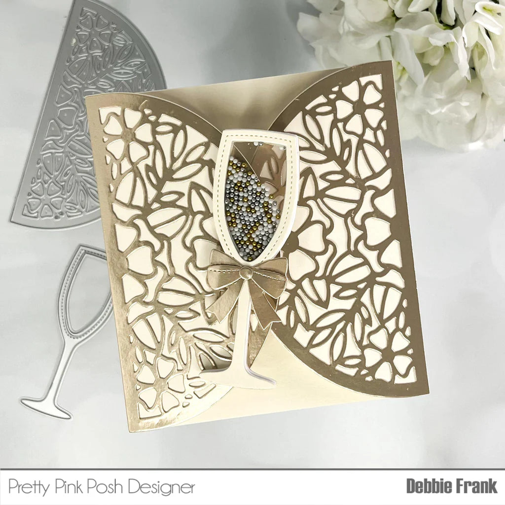 Pretty Pink Posh Floral Semicircle Dies* shaker card