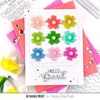 Pretty Pink Posh Floral Wreath Builder Dies flowers