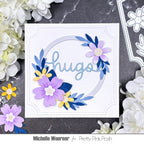 Pretty Pink Posh Floral Wreath Builder Dies hugs