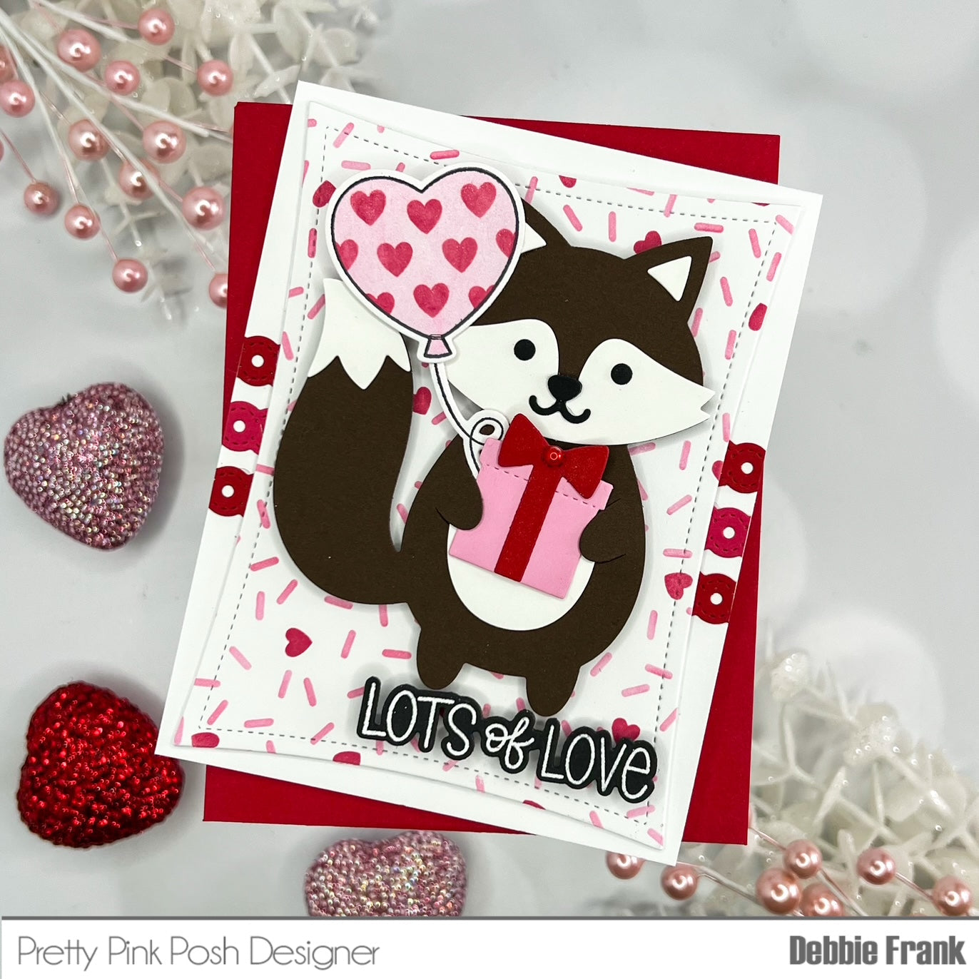Pretty Pink Posh Fox Holder Dies heart
