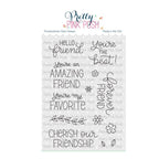 Pretty Pink Posh Friend Greetings Clear Stamps