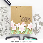 Pretty Pink Posh Friend Greetings Clear Stamp and Die Set flowers