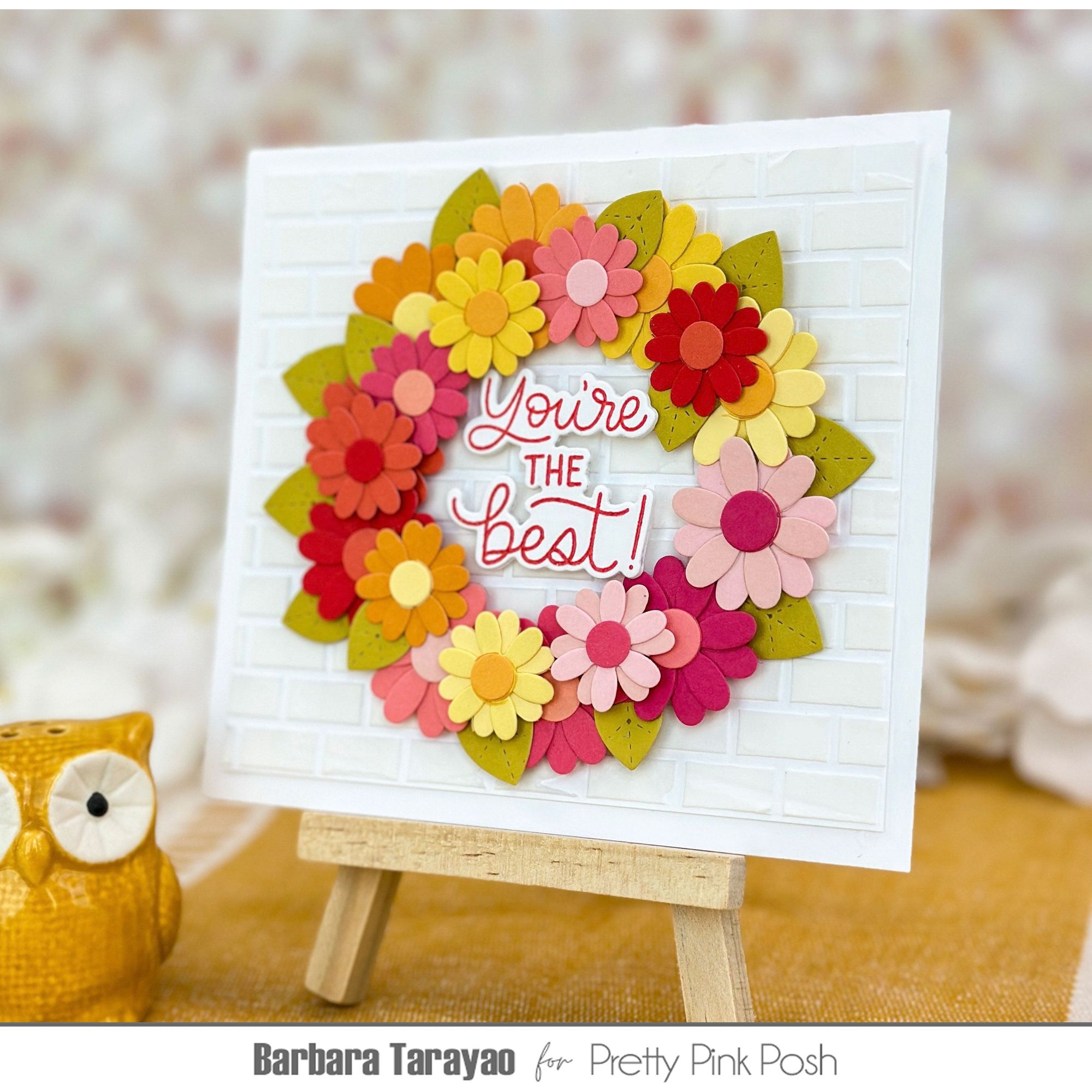 Pretty Pink Posh Friend Greetings Clear Stamps flowers