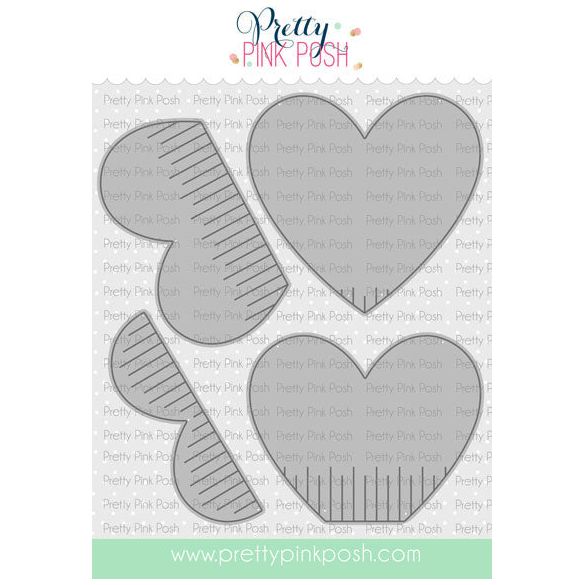 Pretty Pink Posh Fringe Heart Dies