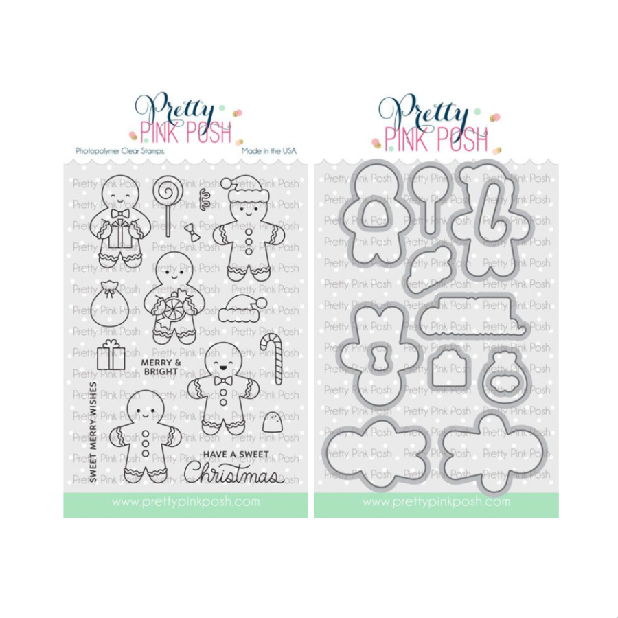 Pretty Pink Posh Gingerbread Friends Clear Stamp and Die Set