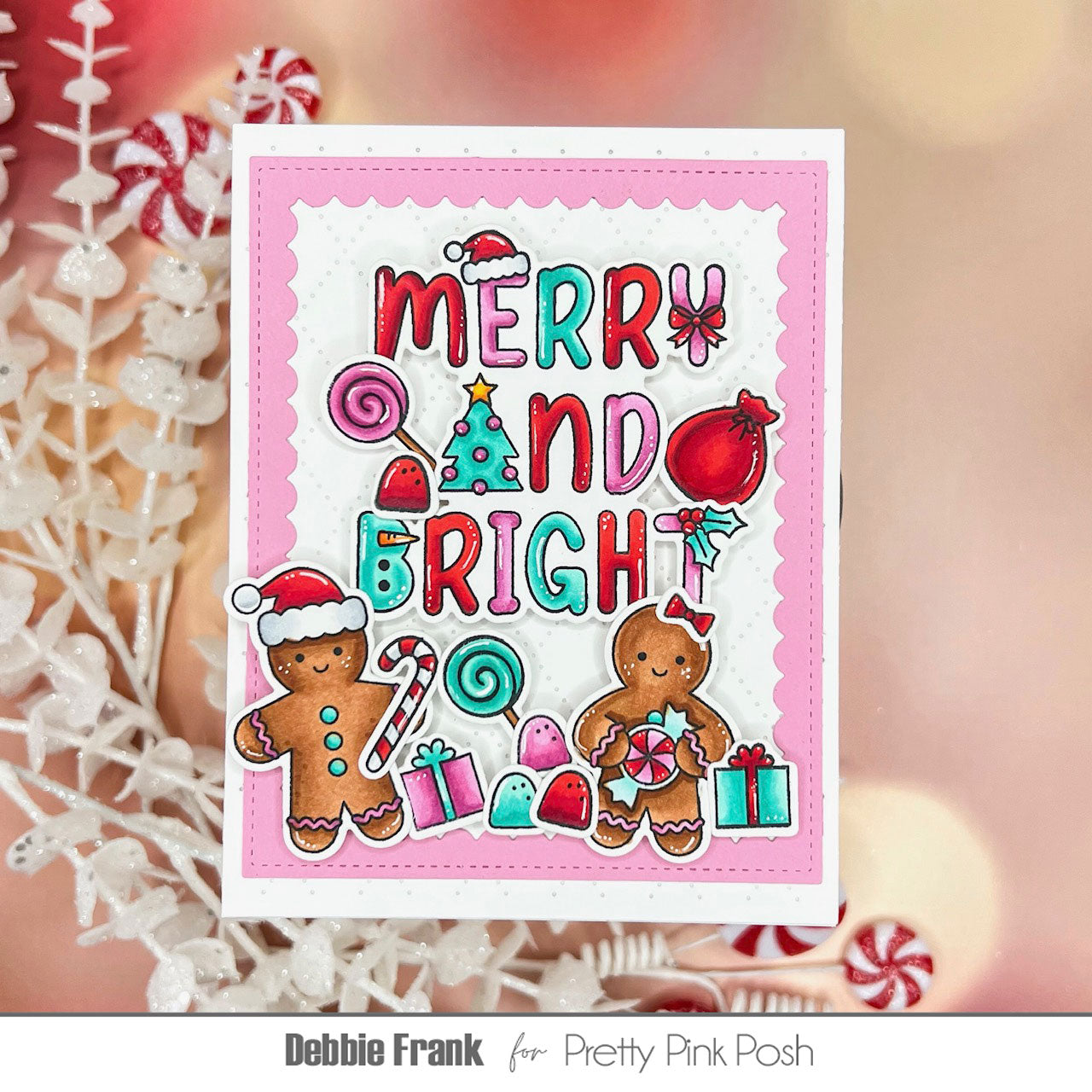 Pretty Pink Posh Gingerbread Friends Clear Stamp and Die Set candy