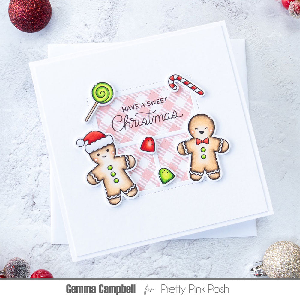 Pretty Pink Posh Gingerbread Friends Clear Stamp and Die Set treats
