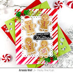 Pretty Pink Posh Gingerbread Friends Clear Stamps stripes