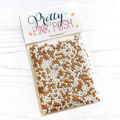 Pretty Pink Posh Gingerbread Glass Shaker Beads
