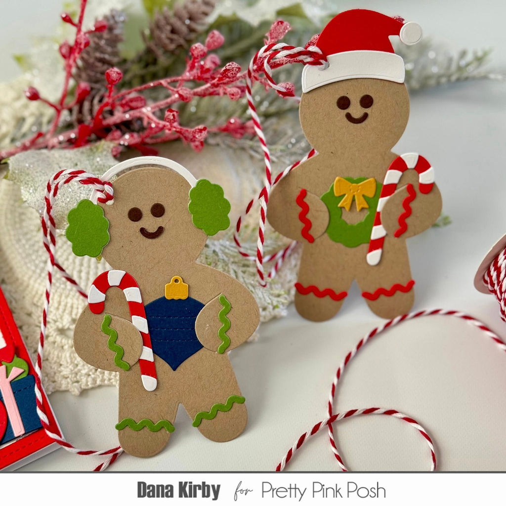 Pretty Pink Posh Gingerbread Holder Dies tags