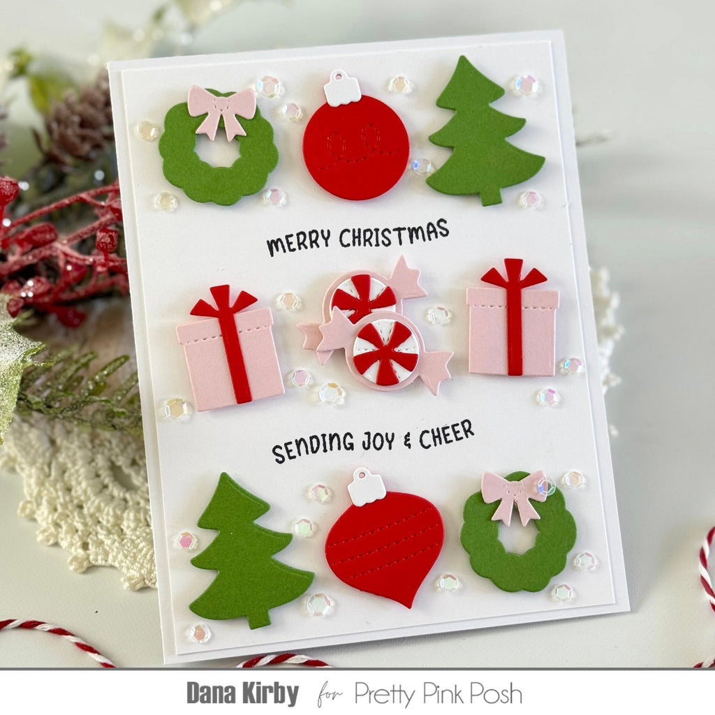 Pretty Pink Posh Gingerbread Holder and Christmas Holder Additons Dies peppermints