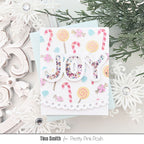 Pretty Pink Posh Gingerbread Lane Shaker Beads joy shaker card