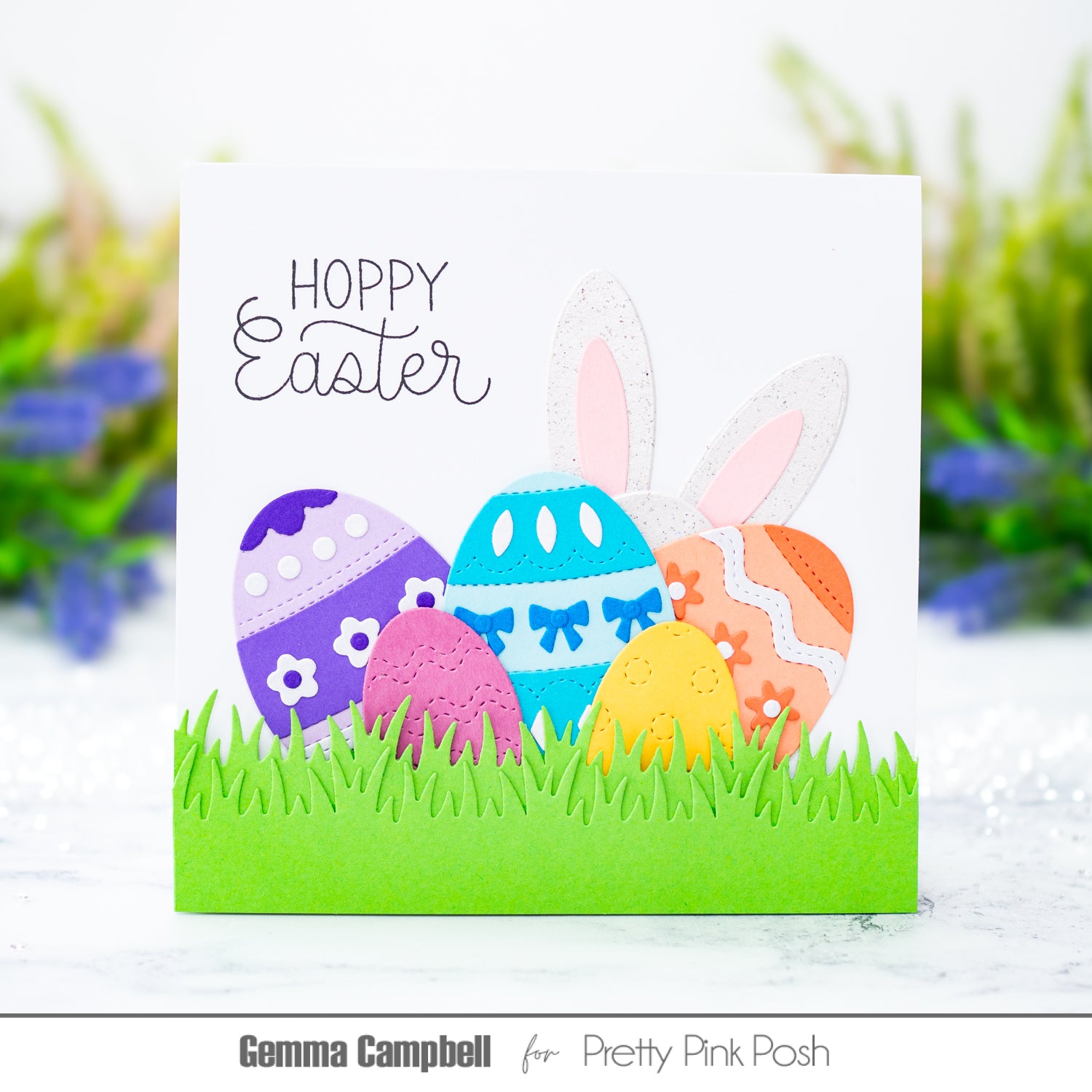 Pretty Pink Posh Grass Border Die easter