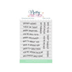 Pretty Pink Posh Halloween Banner Greetings Clear Stamps