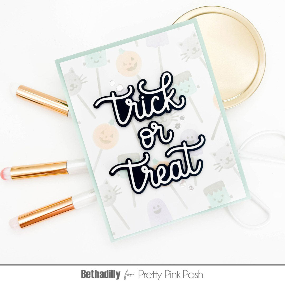 Pretty Pink Posh Halloween Cake Pops Stencils trick or treat
