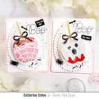 Pretty Pink Posh Halloween Caramel Apple boo to you cards
