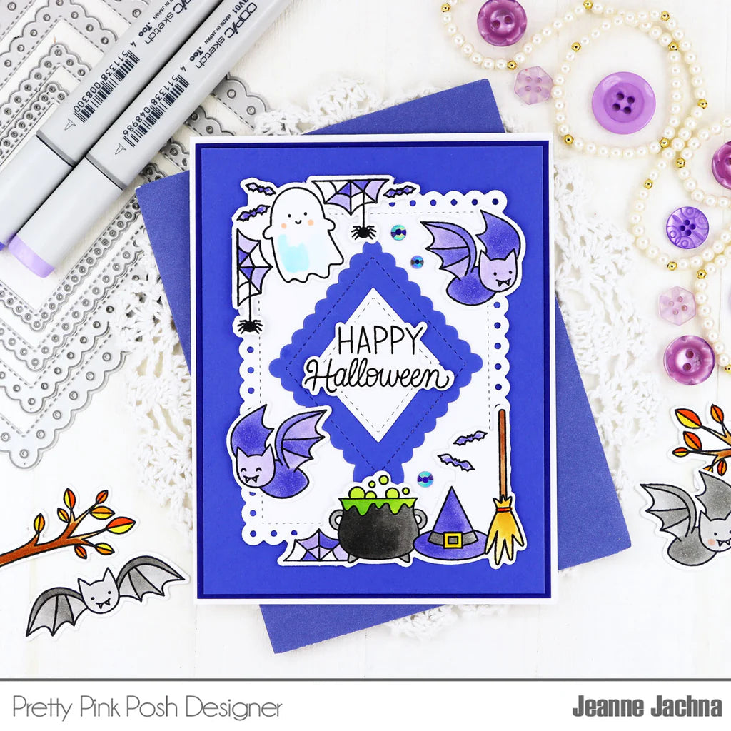 Pretty Pink Posh Halloween Corners Clear Stamp and Die Set