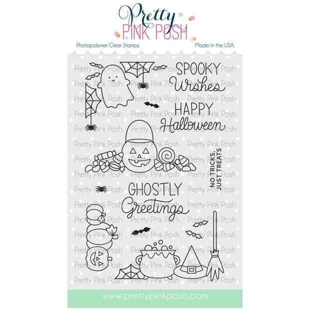 Pretty Pink Posh Halloween Corners Clear Stamps