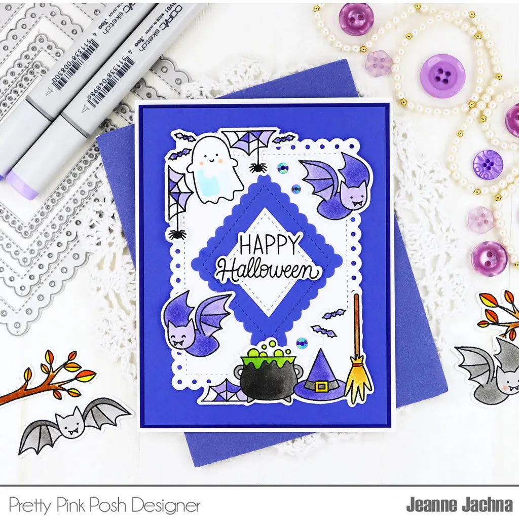 Pretty Pink Posh Halloween Corners Clear Stamps