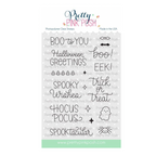 Pretty Pink Posh Halloween Greetings Clear Stamps