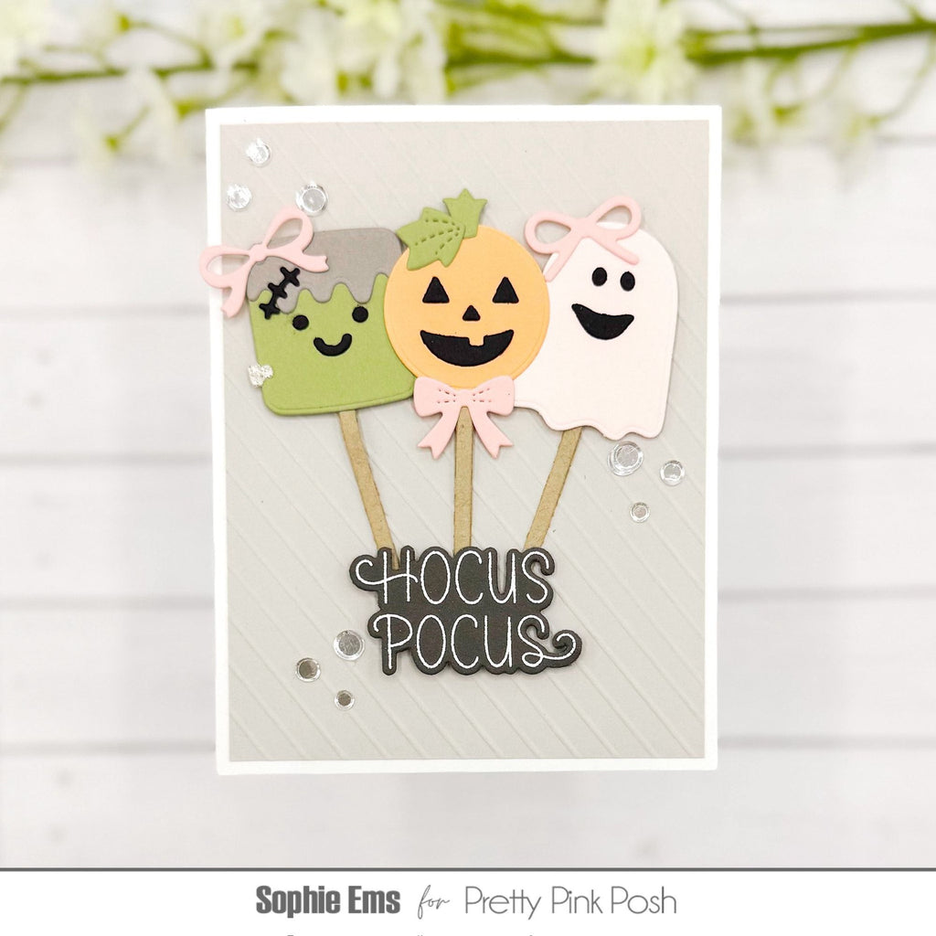 Pretty Pink Posh Halloween Greetings Clear Stamps ghost