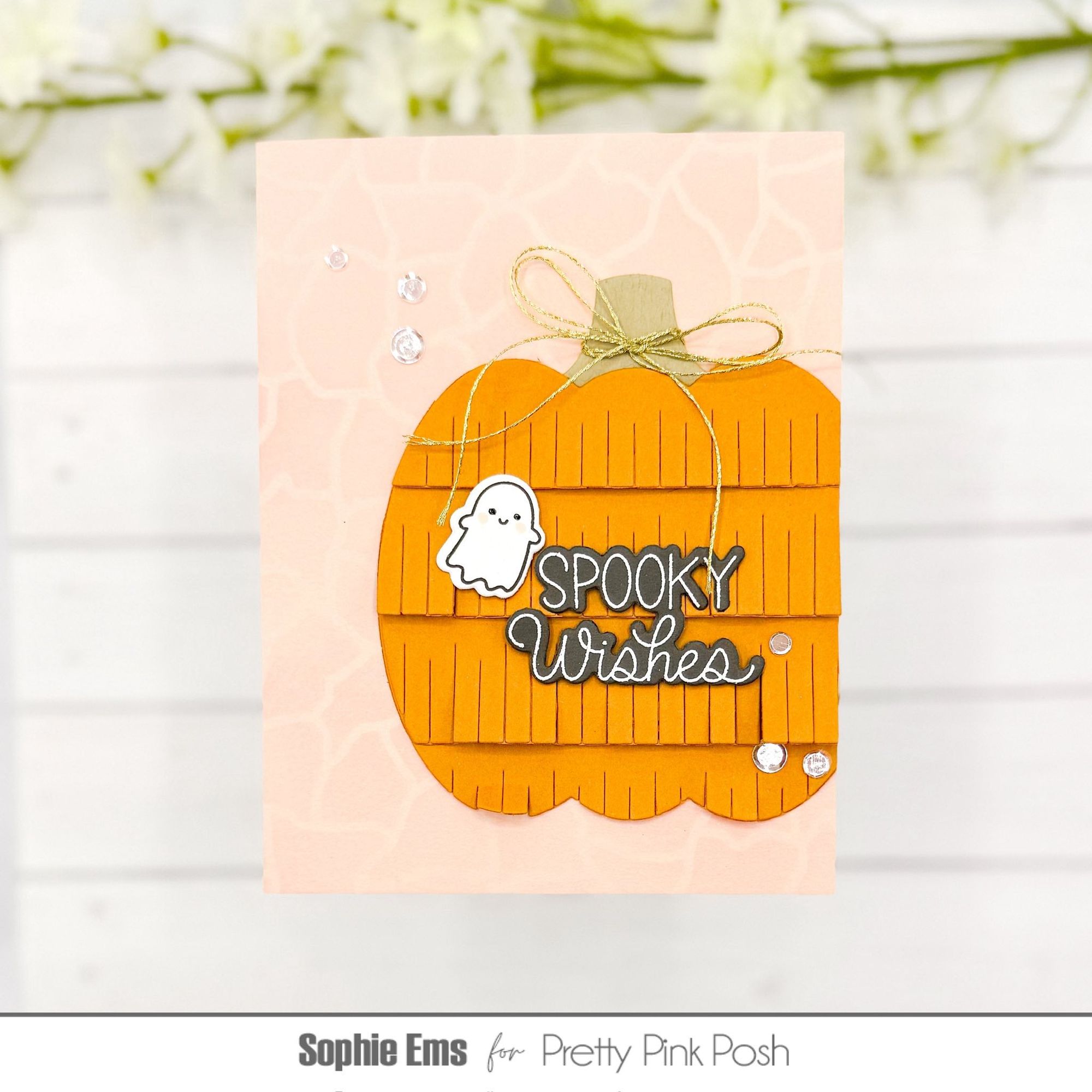 Pretty Pink Posh Halloween Greetings Clear Stamps pumpkin